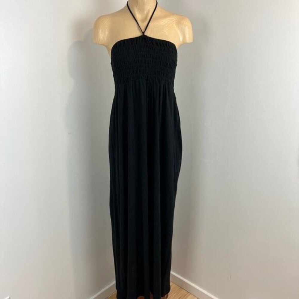 Soft Joie Women's Size Small Black Linen Blend Sleeveless Maxi Dress Swim Cover
